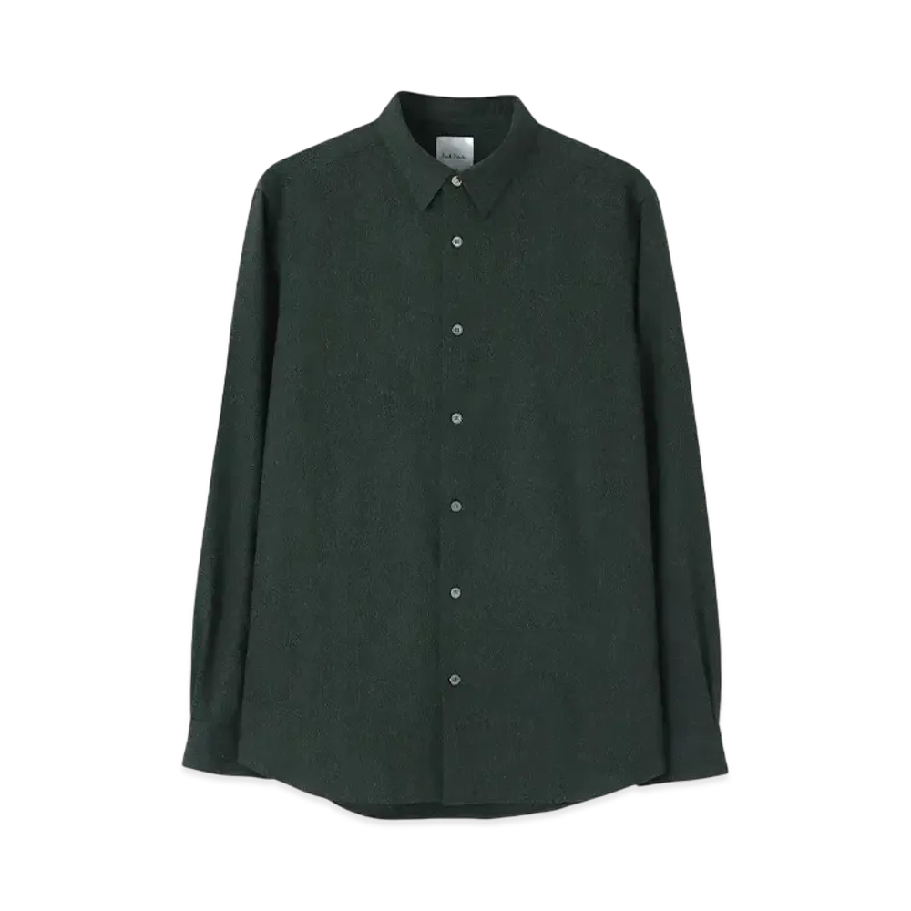 Paul Smith Herringbone Casual Shirt "DarkGreen"