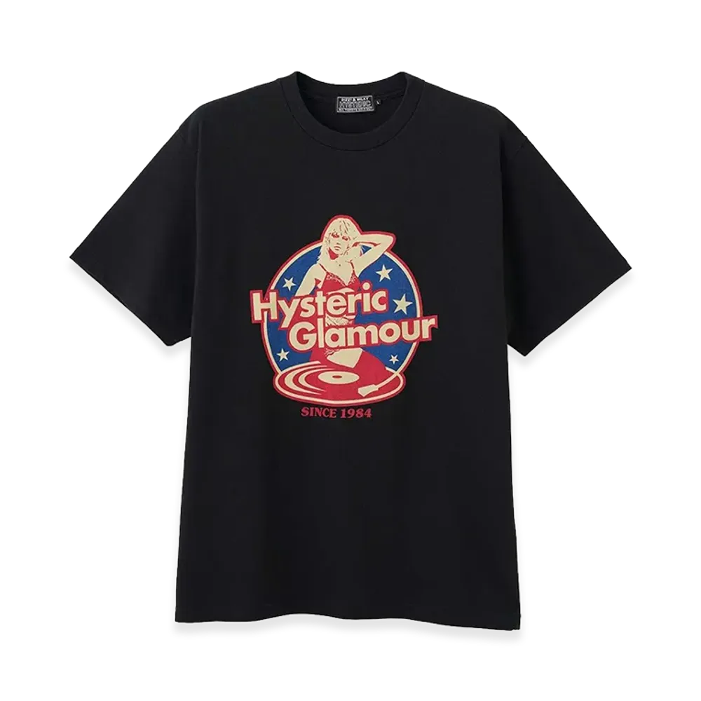 HYSTERIC GLAMOUR Hysteric Records T-Shirt "Black"