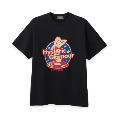 HYSTERIC GLAMOUR Hysteric Records T-Shirt "Black"