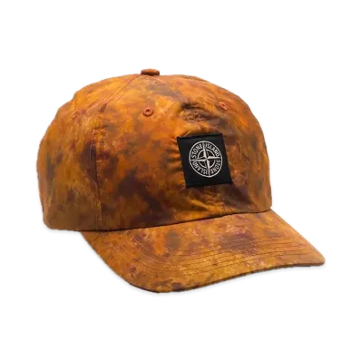 Supreme x Stone Island Painted Camo Nylon 6-Panel "Orange"