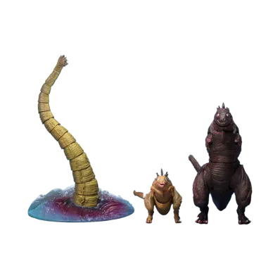 BANDAI "S.H.MonsterArts" -Shin Godzilla- Godzilla (2016) Second Form & Third Form & Giant Unidentified Creature Set