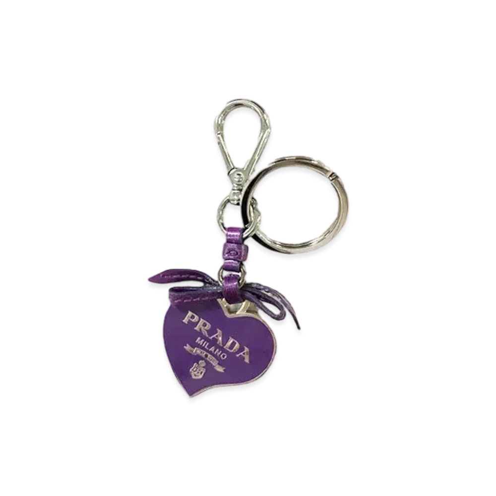 PRADA Heart Key Ring "Purple"