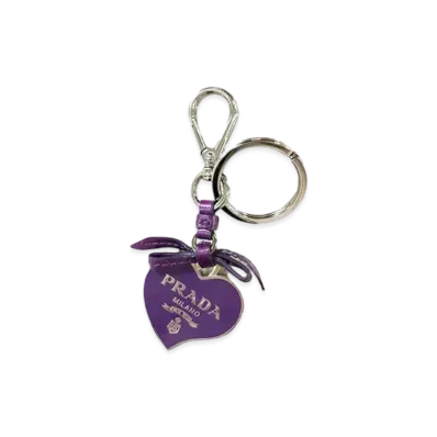 PRADA Heart Key Ring "Purple"