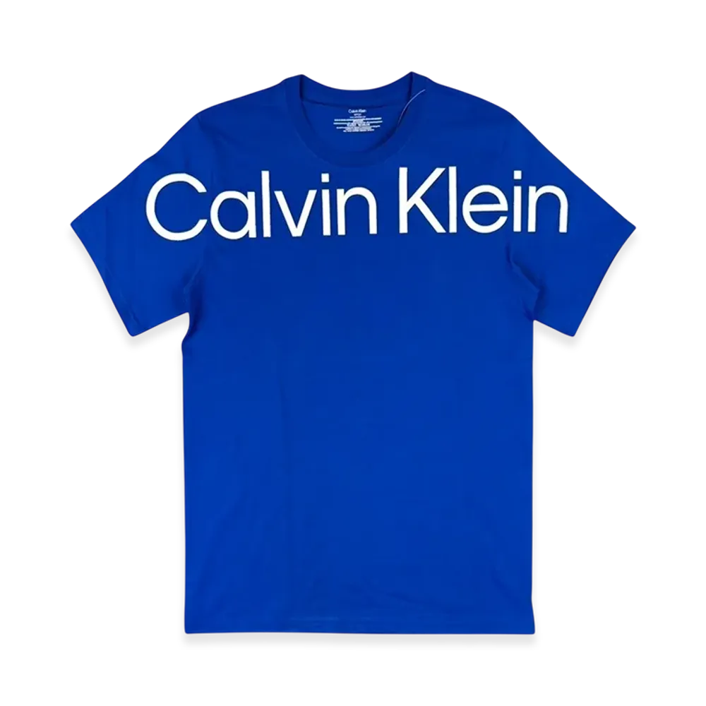Calvin Klein Logo Crew Neck T-Shirt "Blue"
