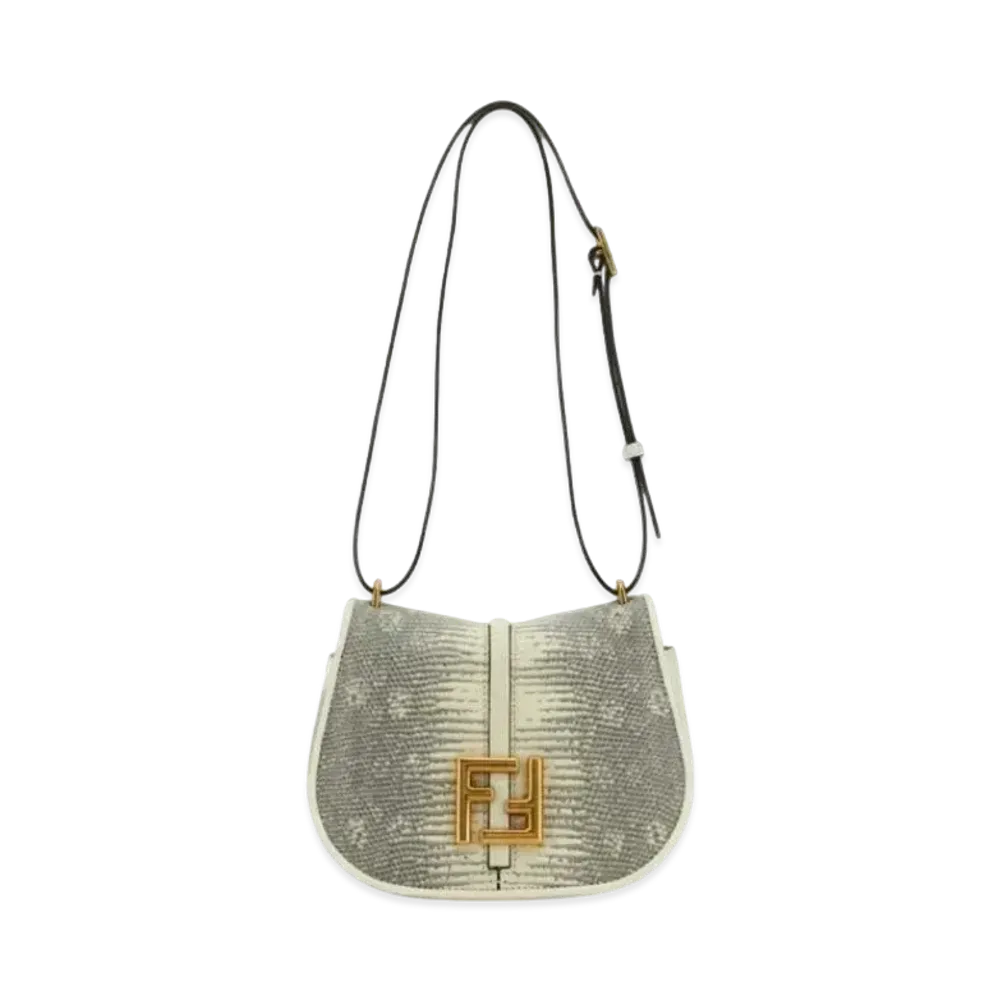 FENDI Camon Small Reserve Leather Bag "White"