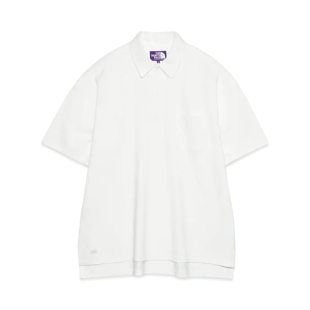 The North Face PURPLE LABEL Moss Stitch Field Big Polo "White"
