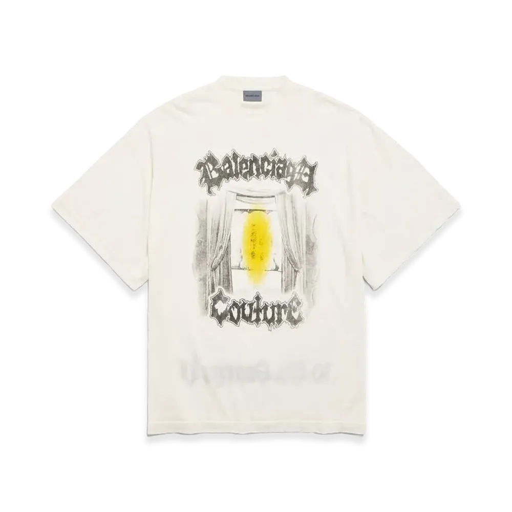 BALENCIAGA Women's Salon De Couture Shape T-Shirt "Beige"