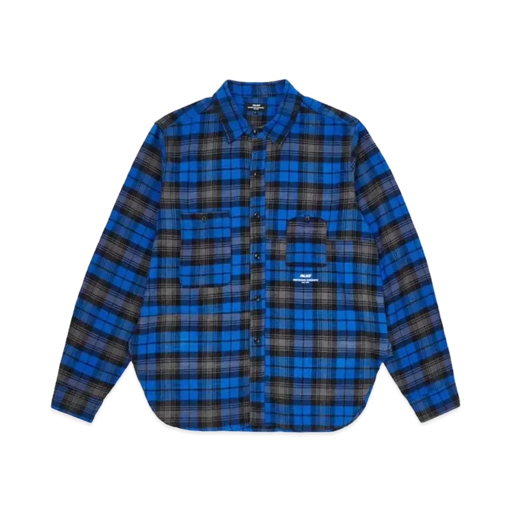 PALACE Engineered Garments Panel Check Work Shirt "Blue"