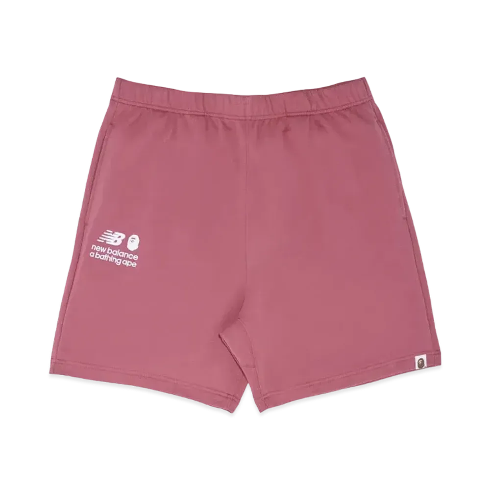 A BATHING APE x NEW BALANCE RELAXED FIT SHORTS "Red"
