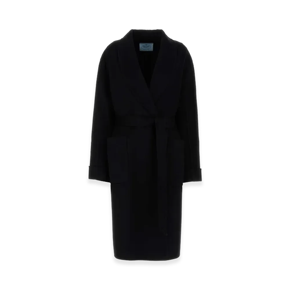 PRADA Women's Wool Blend Coat "Black"