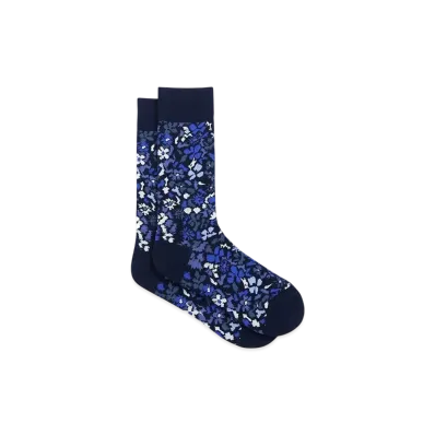 Paul Smith Pencil Floral Socks "Navy"