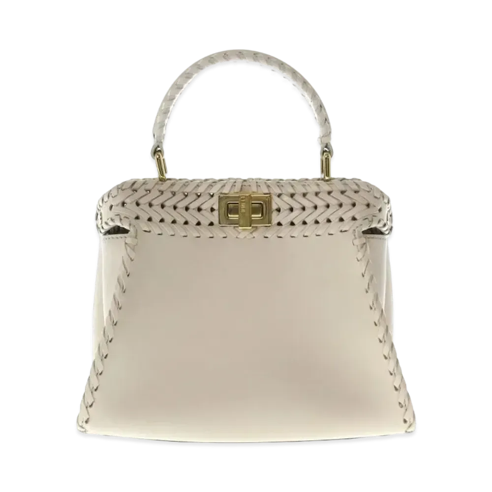 FENDI Peekaboo Iconix Mo Handbag "Ivory"