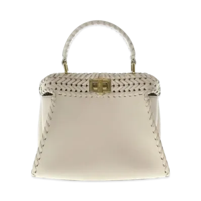 FENDI Peekaboo Iconix Mo Handbag "Ivory"