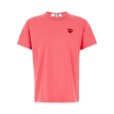 PLAY COMME des GARCONS Logo Patch T-Shirt "Pink"