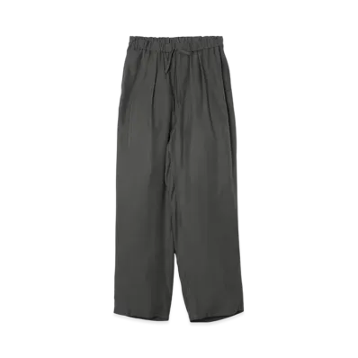 YOKE Cupro Polyester Washable Chambray Tiwll Easy Pants "Gray"