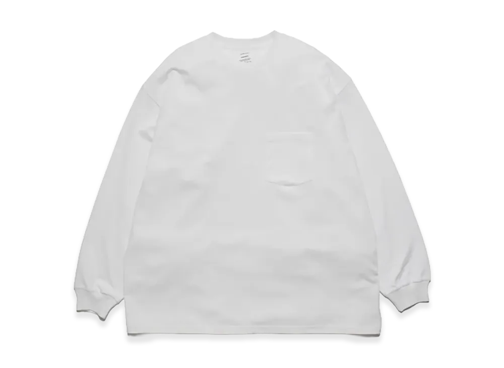 Graphpaper L/S Oversized Pocket Tee "White"