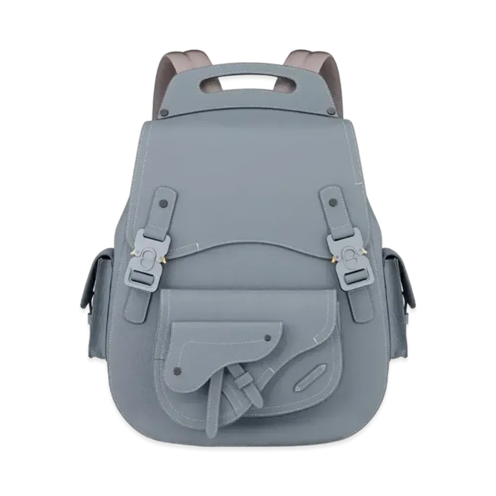 Dior Maxi Gallop Backpack Grained Calfskin "Gray"