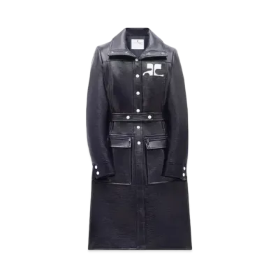 Courreges Reedition Vinyl Trench Coat "Navy"
