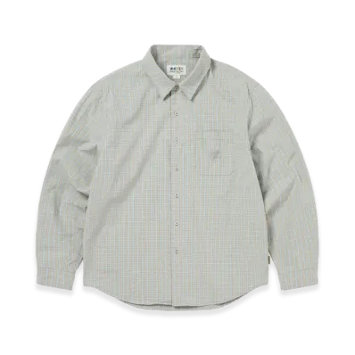 thisisneverthat x Grateful Dead Lightning Bear Check Shirt "Light Blue"