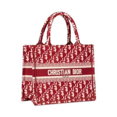 Dior Book Tote Small Bags Oblique Jacquard "Burgundy"