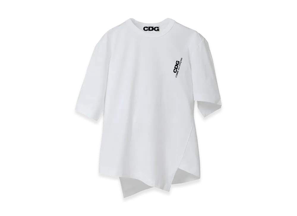 コムデギャルソン シーディージー バイアス デザインド Tシャツ "ホワイト"