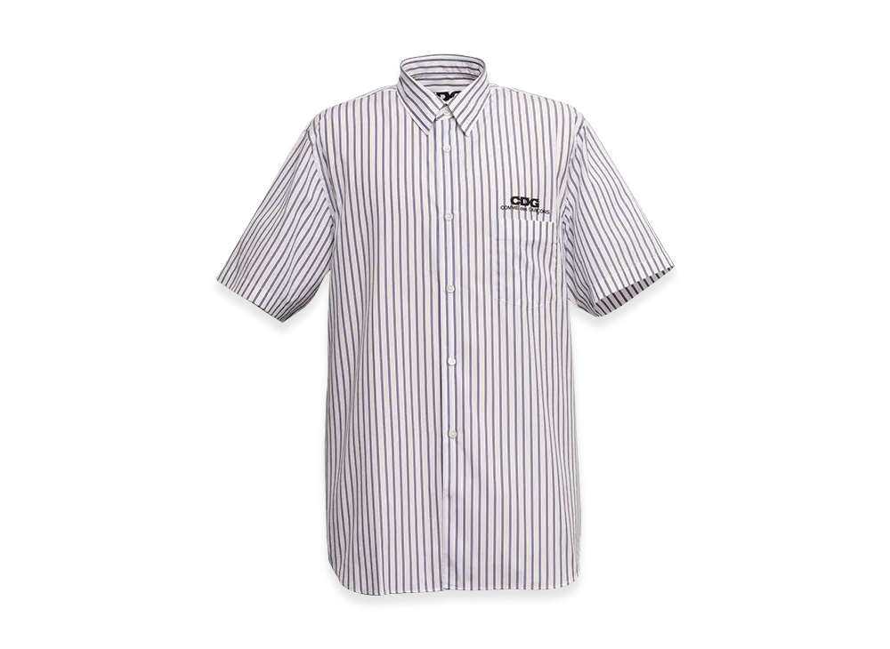 COMME des GARCONS CDG Classic Shirt With Short Sleeve "Blue Stripe"
