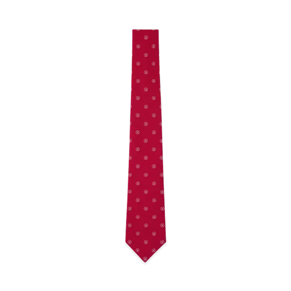 Louis Vuitton Tie LV Small Circle "Rouge"