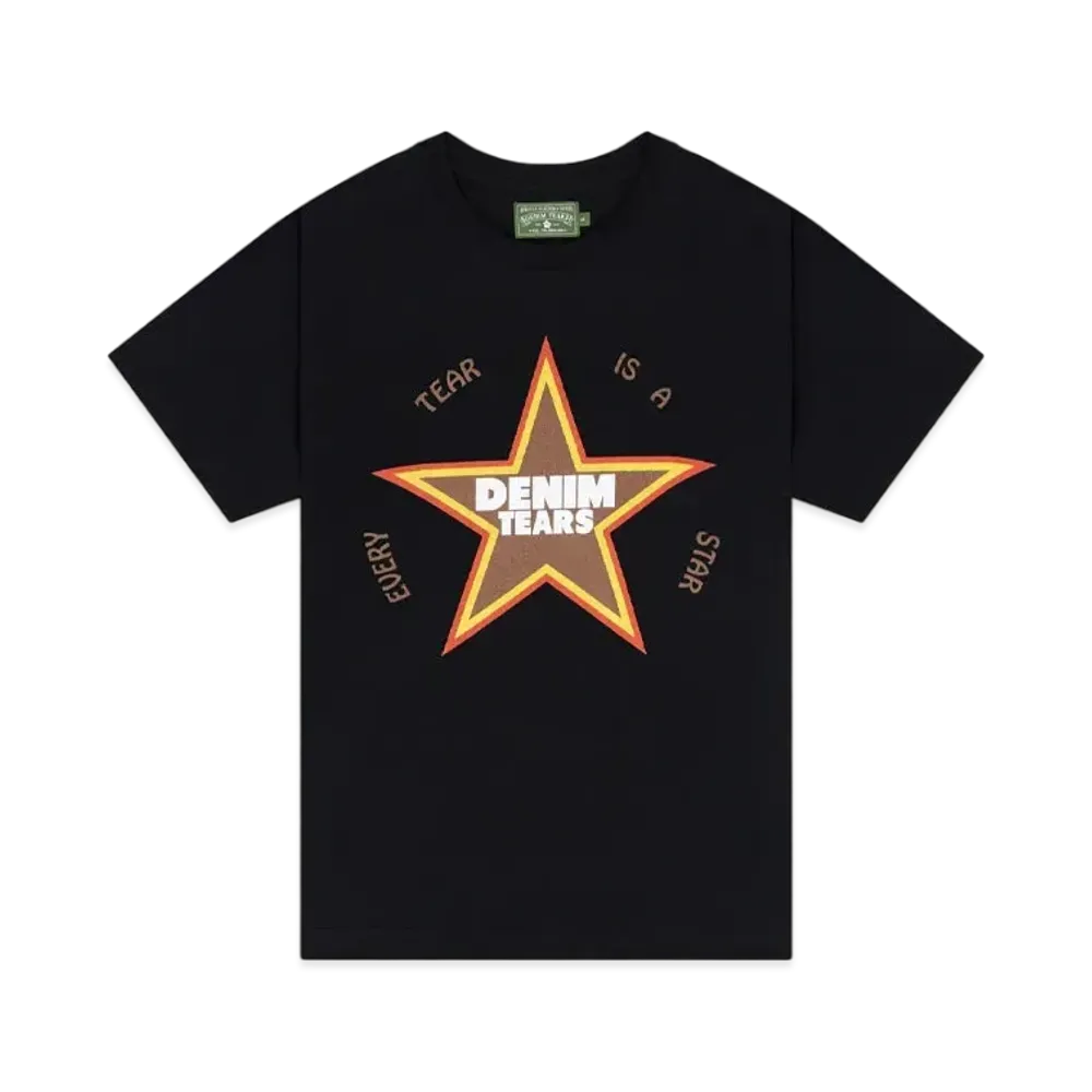DENIM TEARS Every Tear Is A Star Tee "Black"