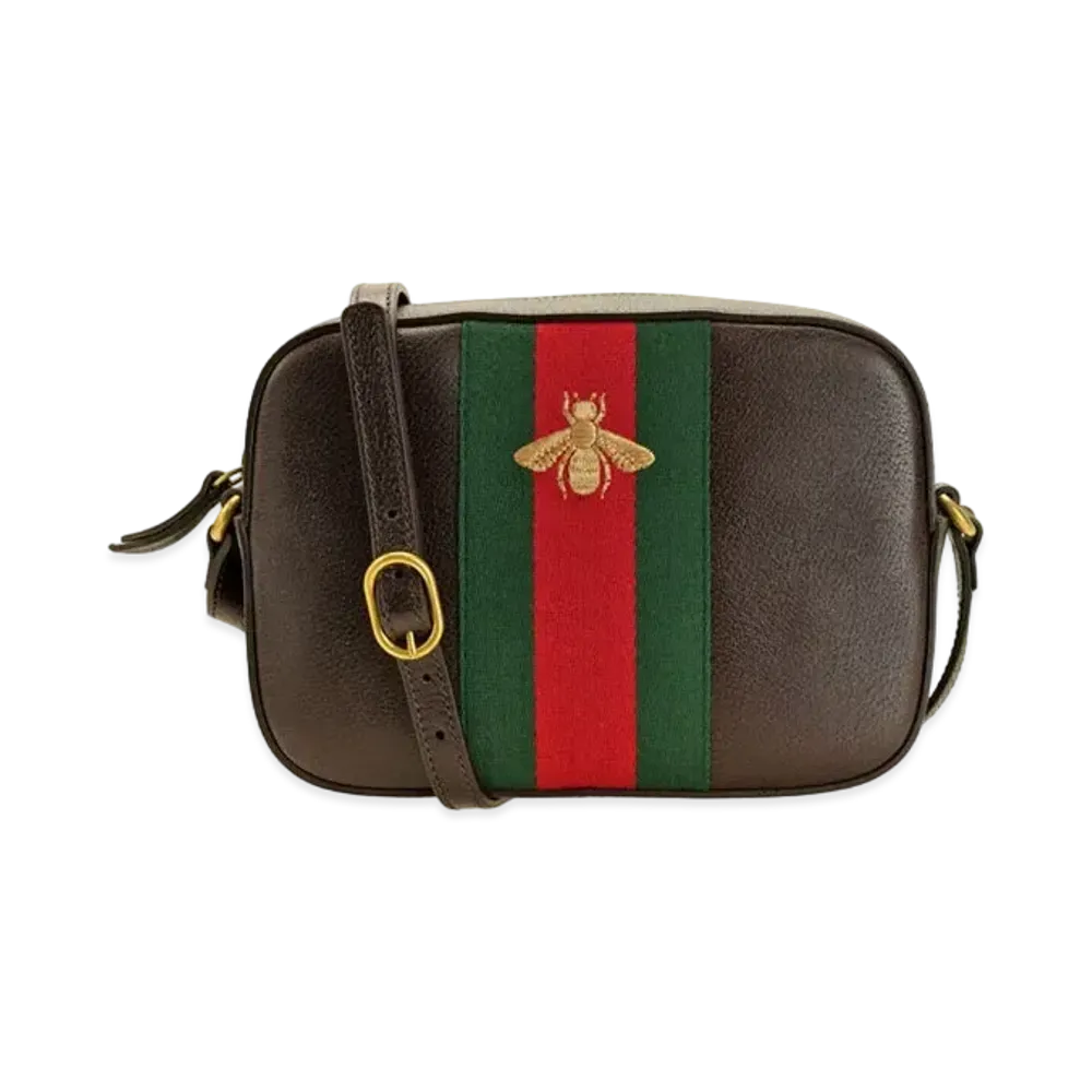 Gucci Camera Crossbody Bee Web "Brown"