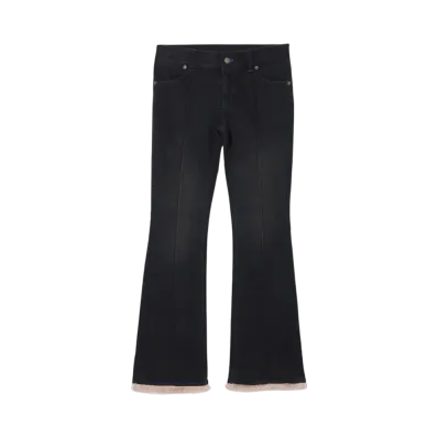 X-Girl Boa Denim Pants "Black"