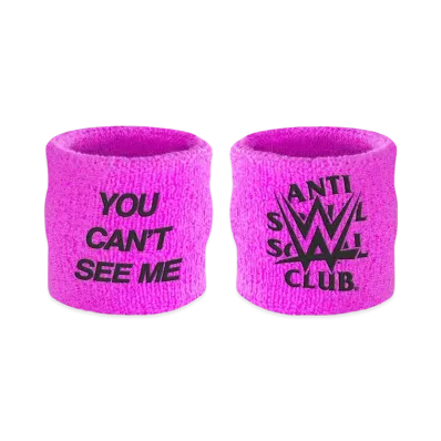 ANTI SOCIAL SOCIAL CLUB x WWE You Can't See Me Sweatbands "Pink"