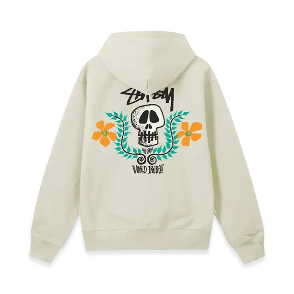 Stussy Skull Crest Hoodie "Stone"