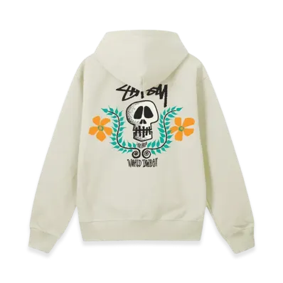 Stussy Skull Crest Hoodie "Stone"