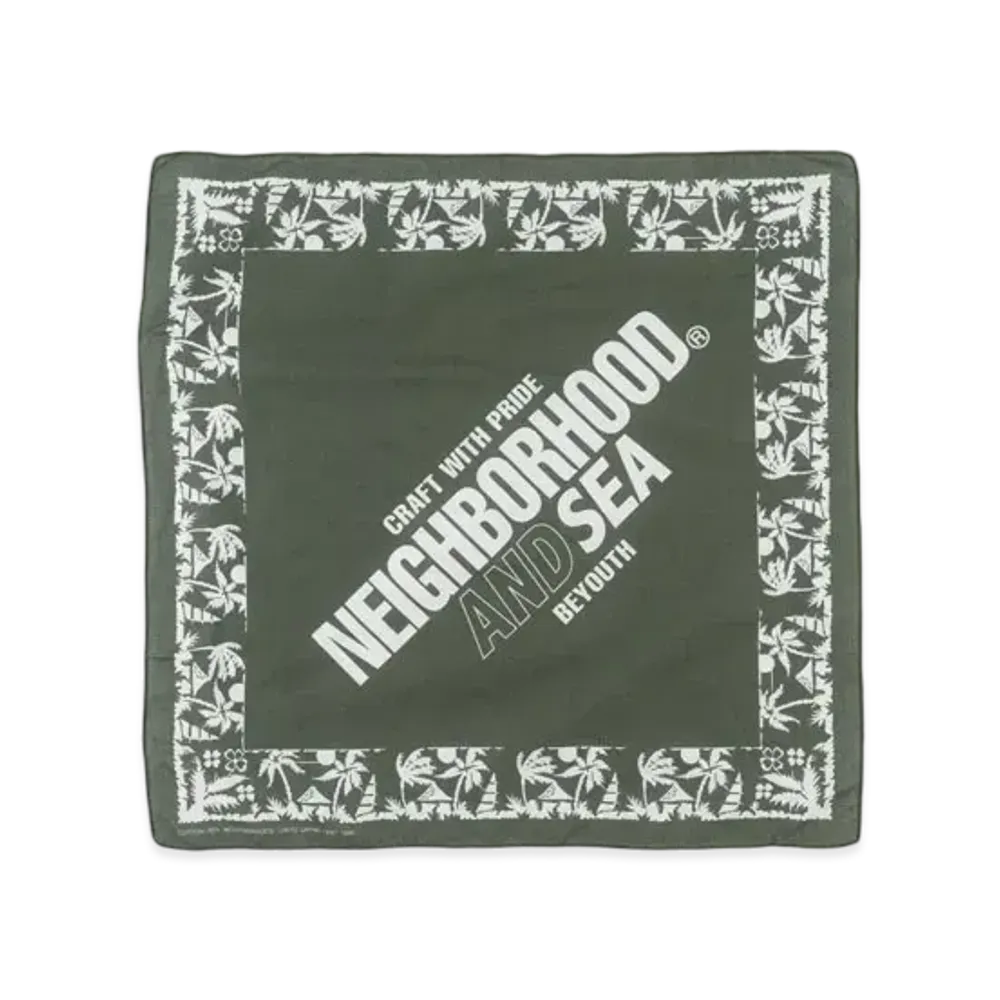 WIND AND SEA x NEIGHBORHOOD Bandana "Olive Drab"