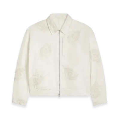 DRIES VAN NOTEN Embroidered Denim Jacket "Off White"