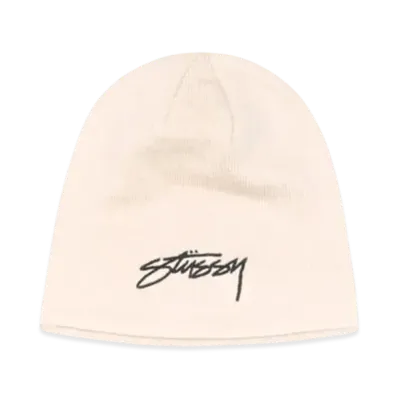 Stussy Skullcap Chain Stitch Rolled Edge "Bone"