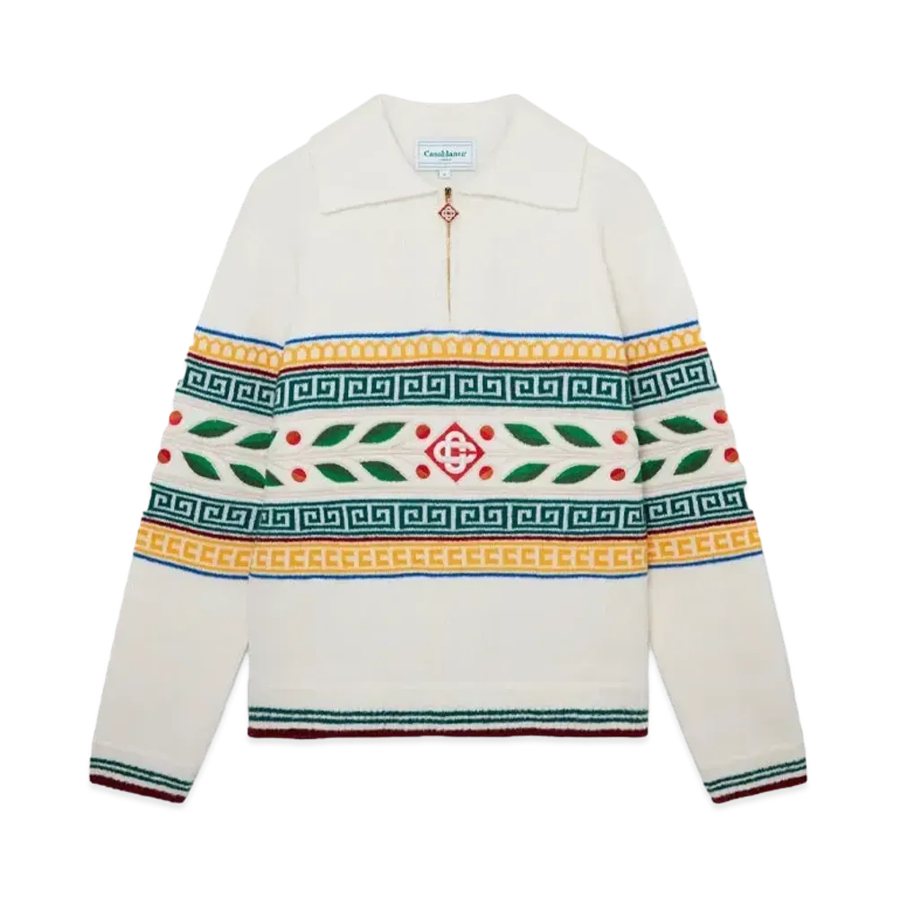 Casablanca Laurel Olympique Jumper "White"