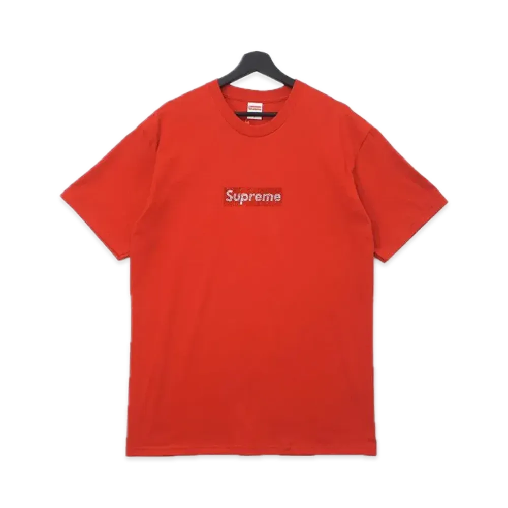 Supreme x Swarovski Box Logo Tee "Red"
