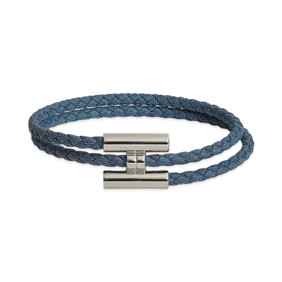 Hermes Tournis Tresse Jean Bracelet "Jean Brut/Palladium"