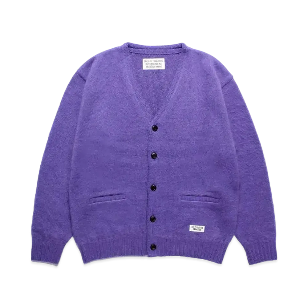 WACKO MARIA Premium Mohair Knit Cardigan "Purple"