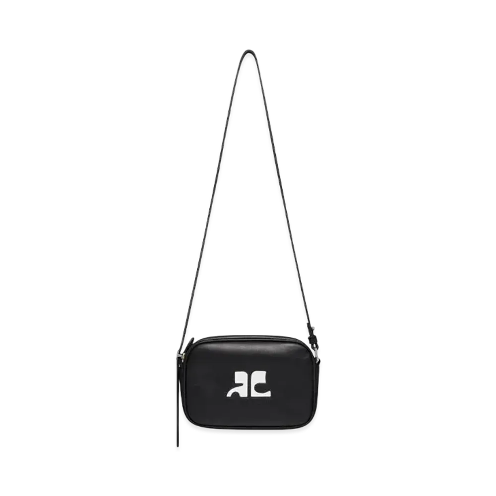 Courreges Reedition Leather Camera Bag "Black"