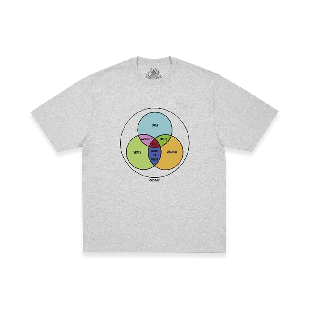PALACE Zen Diagram T-Shirt "Grey Marl"