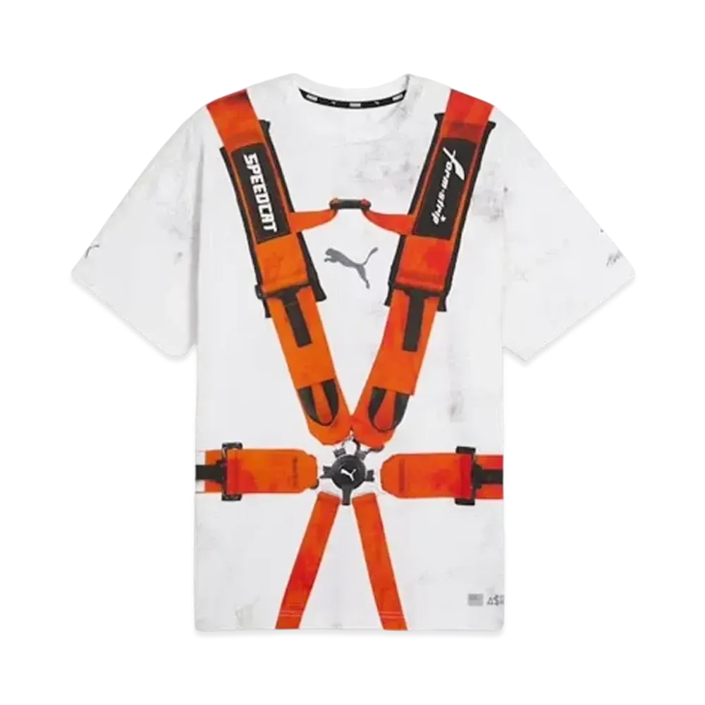 PUMA x A$AP ROCKY Men's Seat Belt Short Sleeve T-shirt "Puma White/Rosso Corsa"