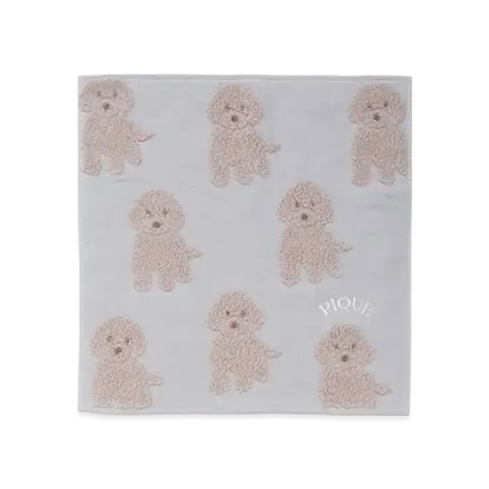 GELATO PIQUE Fluffy Toy Poodle Hand Towel "Blue"