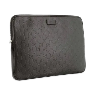 GUCCI Guccissima Leather Laptop Sleeve "Black"