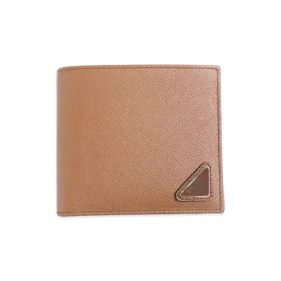 PRADA Saffiano Leather Wallet "Brown"