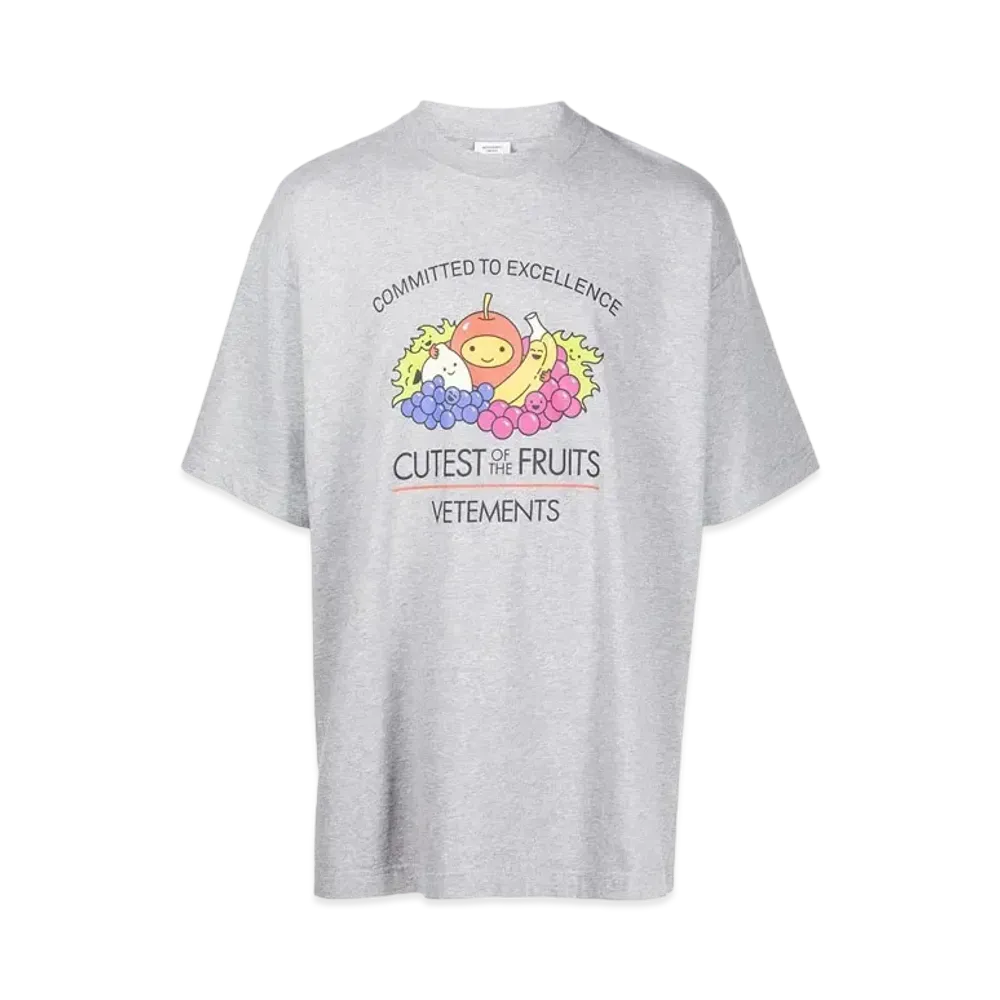 VETEMENTS Cutest of Fruits T-shrit "Grey"