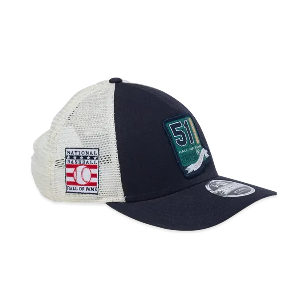 NEW ERA 9Forty M-Crown A-Frame Tracker Hall of Fame 2025 Ichiro Suzuki Seattle Mariners "Navy/White"