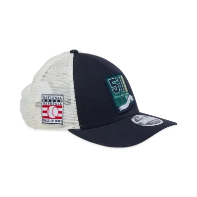 NEW ERA 9Forty M-Crown A-Frame Tracker Hall of Fame 2025 Ichiro Suzuki Seattle Mariners "Navy/White"