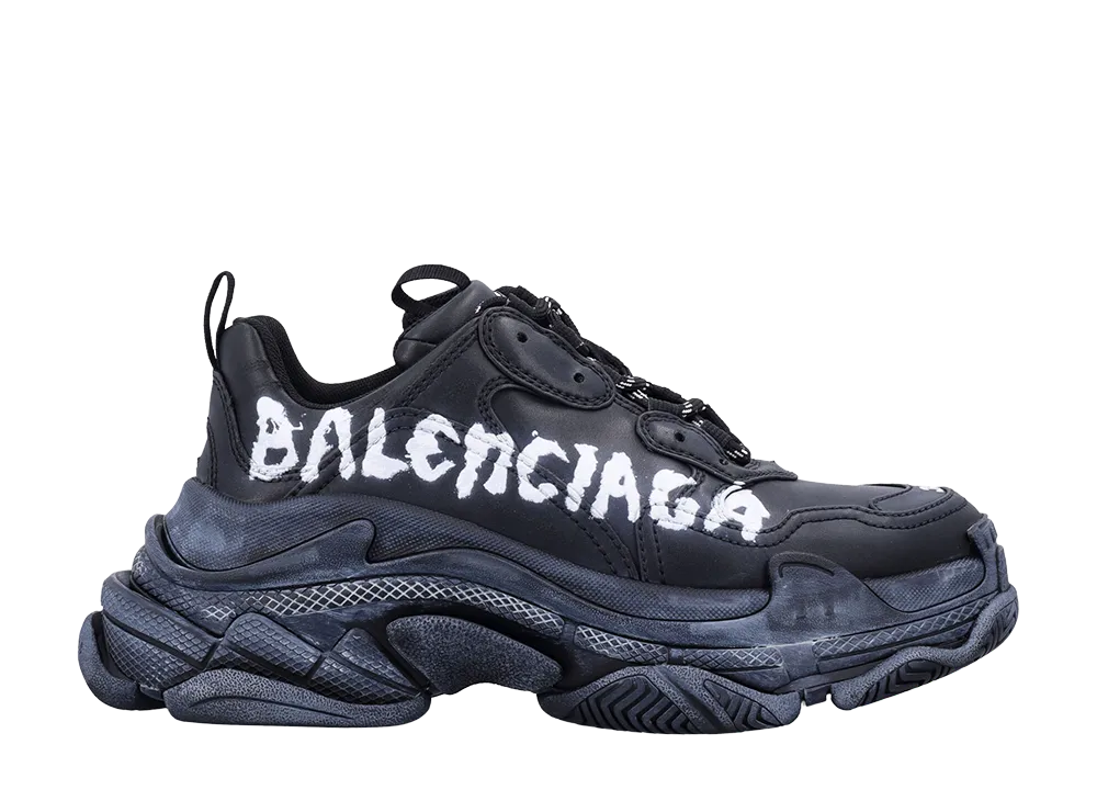 BALENCIAGA Women's Triple S Sneakers "Black"